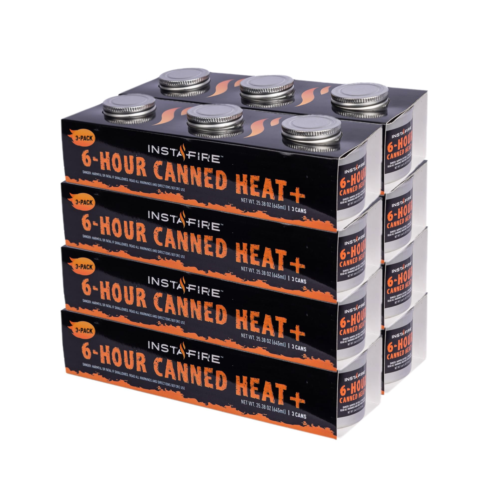 Insta-fire - Enlated Heat Instafire De 6 Horas (24 Latas) Para Cocinar Y Acampar