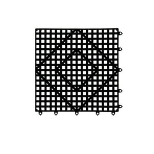 San Jamar - Rejilla Negra 30.5 X30.5Cm