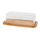 thumbnail image 4 of Moderno Plato De Queso De Bambú Con Tapa Transparente Suministros De Alimentos, 4 of 5