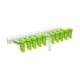 thumbnail image 2 of Soporte Rack De Almacenamiento Sin Perforación Con Clip De Cierre Dispensador 10 Agujeros Verde Transparente, 2 of 5