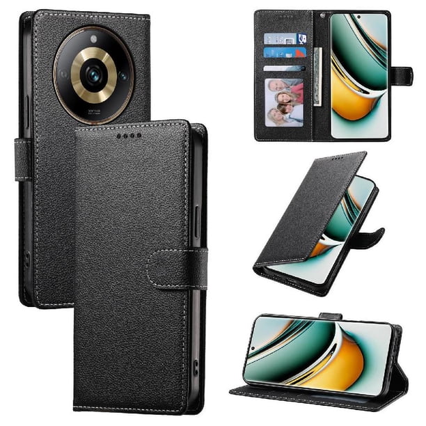 Funda para FOXDOCK Realme 11 Pro 5G– Cuero Premium, 3 ranuras para tarjetas, Protección contra impactos
