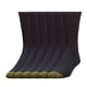 thumbnail image 1 of Calcetines deportivos GOLDTOE 656S de algodón con cuello redondo para hombre, color negro, talla XL, 1 of 5