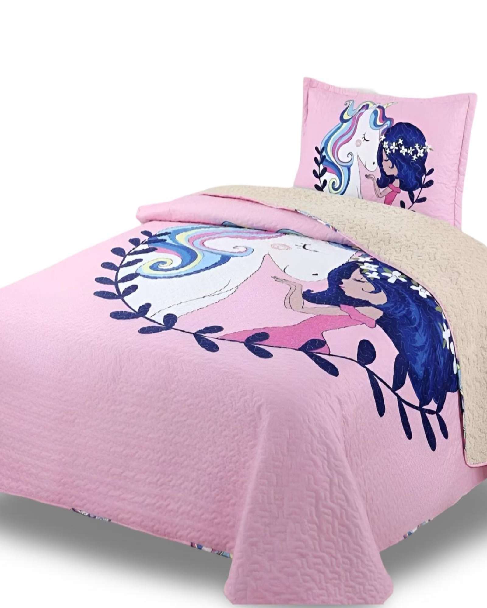 Genérico - Cubrecama Quilt Sherpa Plaza Y Media 180X230 9