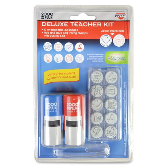 Kit de sellos 2000 PLUS Cosco (R) para profesores con Microban