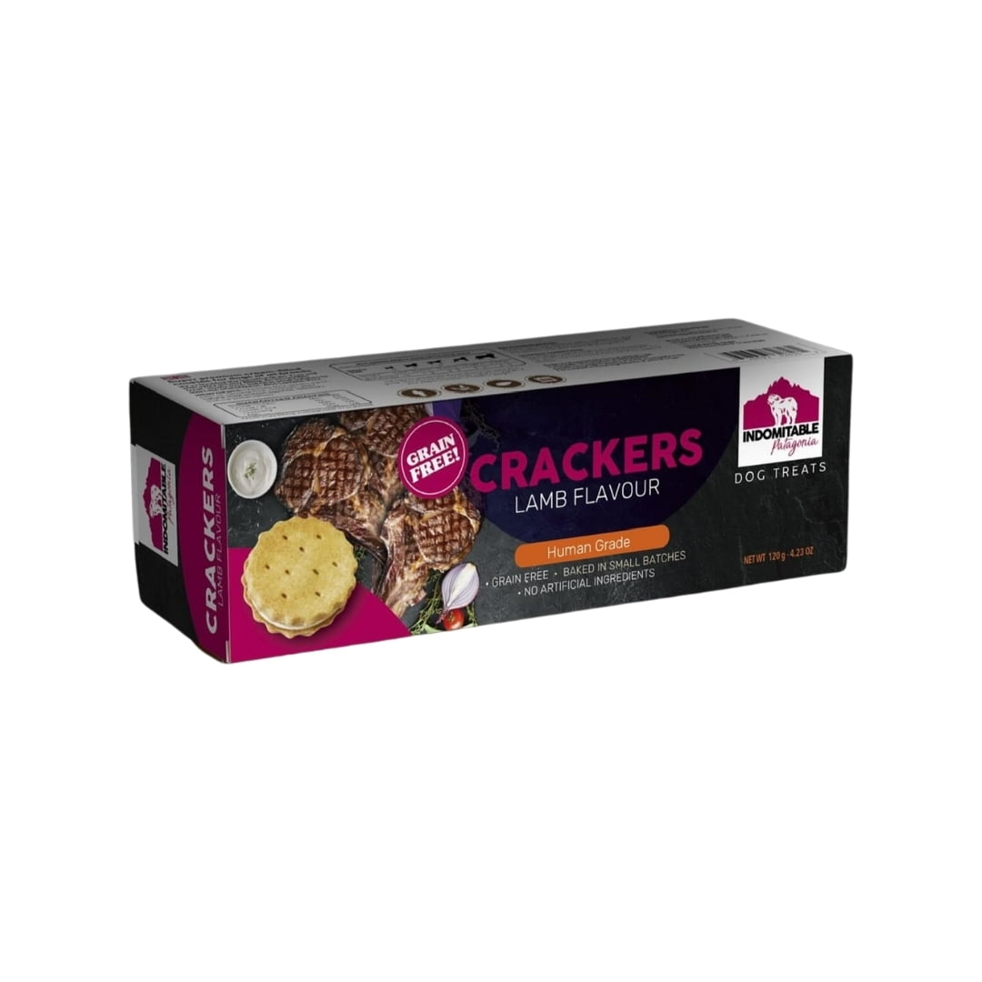 Indomitable Patagonia - Galletas Indomitable Perro Crackers Cordero 130 Grs.