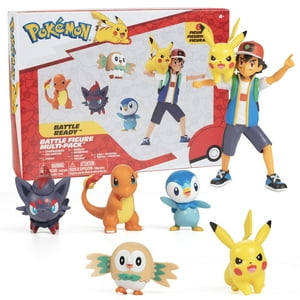 Set De Figuras Pokémon Battle Ready De 6 Piezas Con Ash Y Pikachu