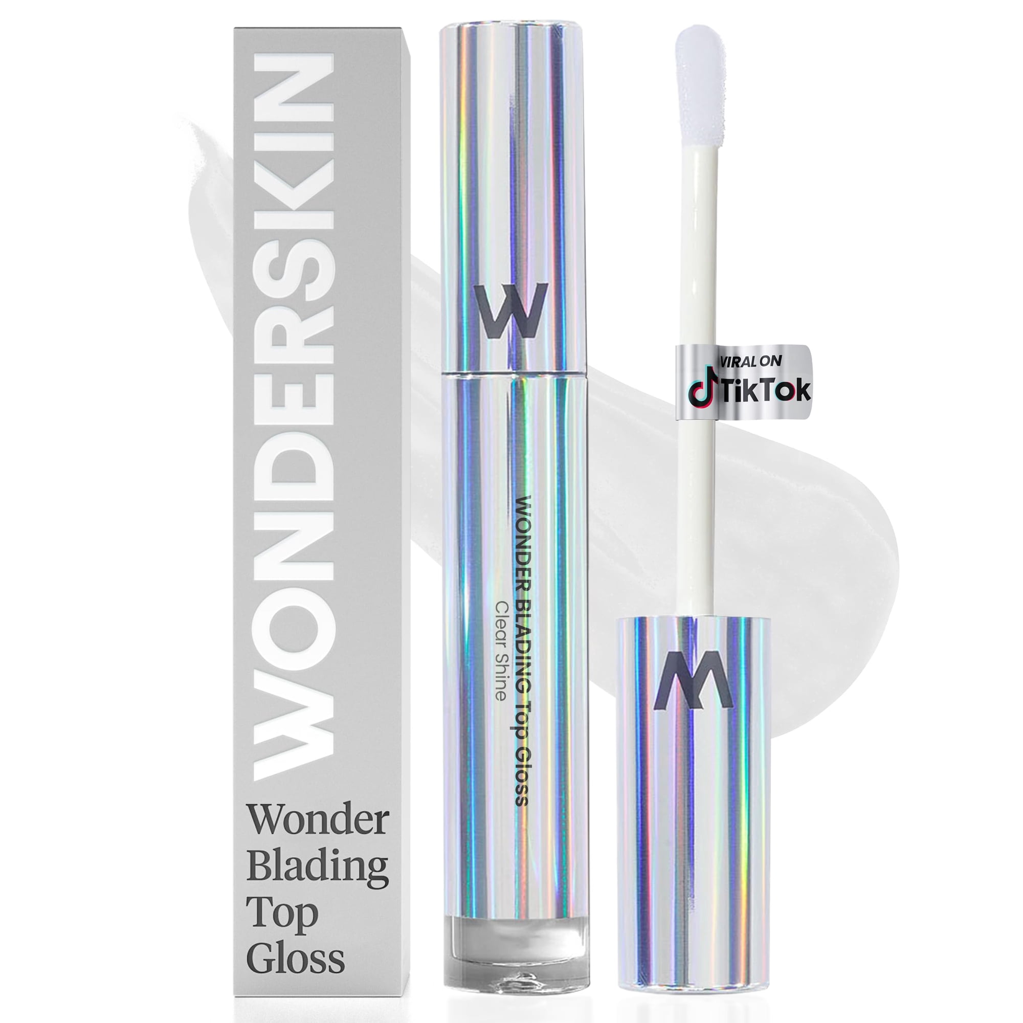 Brillo De Labios Wonderskin Blading Top Gloss, Purpurina Transparente
