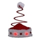 thumbnail image 1 of Sombrero de Papá Noel con forma de árbol de Navidad, parpadeante y elástico, rojo con copos de nieve, 1 of 2
