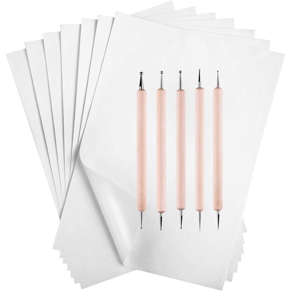 50 hojas de papel carbón blanco para transferencia con lápiz de grabado
