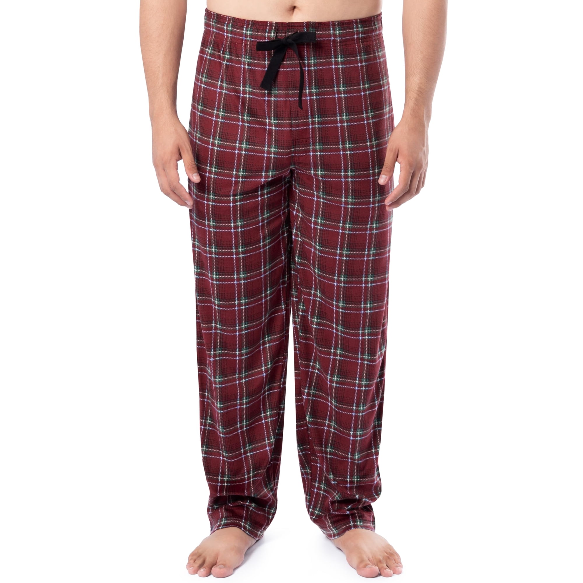 Sleep Pant Izod - Forro Polar Sedoso Para Hombre, Color Rojo Y Verde, Talla Pequeña