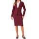 thumbnail image 1 of INSPIRE CHIC Conjuntos de Traje para Mujer Blazer de Manga Larga y Falda Lápiz 2 Piezas Conjuntos Vino Rojo M, 1 of 6