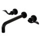 thumbnail image 1 of Grifo de bañera de montaje en pared Kingston Brass KS8020DFL NuWave negro mate, 1 of 9