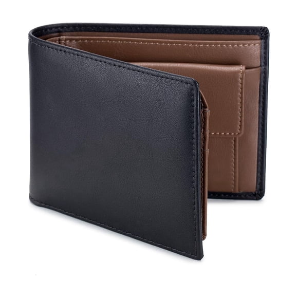 Billetera OFAMOUS Bifold de Cuero con RFID Marrón