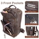 thumbnail image 5 of Mochila para portátil Masa Kawa de piel marrón para hombre, 16 pulgadas y 15,6 pulgadas, 5 of 8