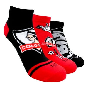 Top - Calcetines Cortos Algodón Niños Colo-Colo Pack 3 C2