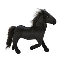 Magideal - Encantador Animal De Peluche Caballo Peluches De Peluche 12.60 '' X 10.24 '' Pulgadas Cojín De Almohada Encantador Para Fiestas Temáticas De , Negro