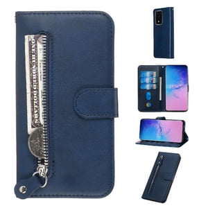 Gangxun - Funda Con Cremallera Para Samsung Galaxy S20 Ultra, Carcasa Cartera De Cuero Pu Con Soporte Y Tarjetero