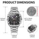 thumbnail image 2 of Reloj OLEVS KYSG2942GBBH, caja 50 × 44 mm, cronógrafo de 30 m, acero, 2 of 3