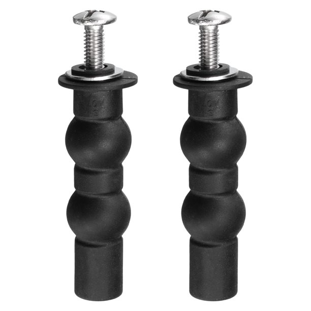 2 juegos de bisagras para asiento de inodoro M6, tornillos, juego de tuercas superiores de goma expansible para asiento de inodoro (diámetro de la arandela: 16 mm/0.63")