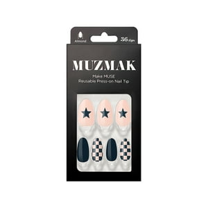 Muzmak - - Uñas Press On Draw Night Almond 36 U.