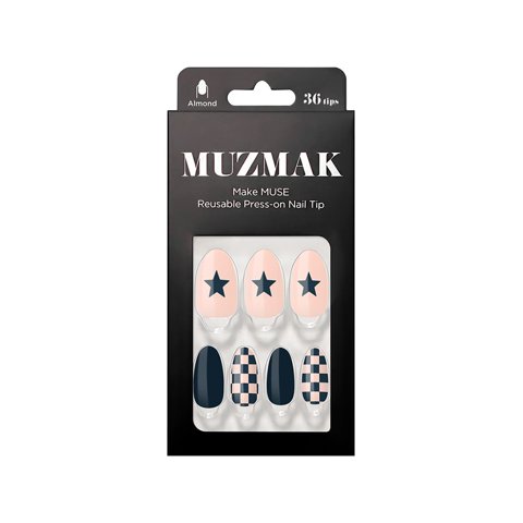 Muzmak - - Uñas Press On Draw Night Almond 36 U.