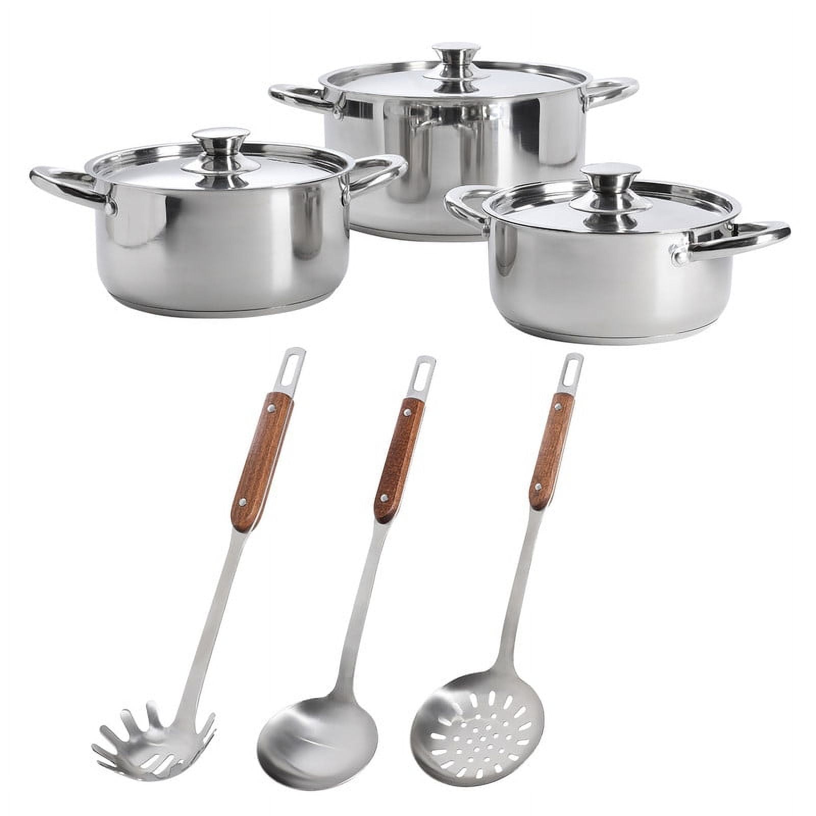 Arthome - Set Bateria De Cocina 9 Piezas Acero Inoxidable Coc13
