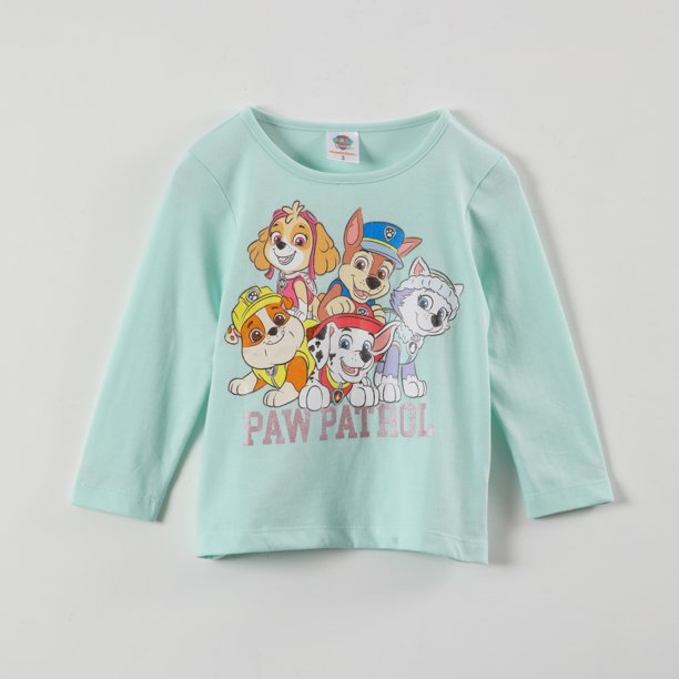 Polera Manga Larga Niña La Patrulla Turquesa Paw Patrol