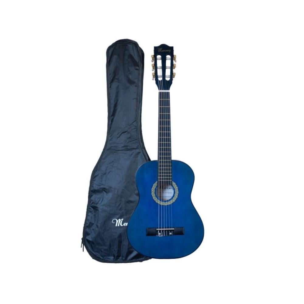 Guitarra Acustica Azul Con Funda Para Niño Mercury Mcg30blue