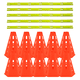 thumbnail image 1 of Set de 10 Conos Hexagonales 30 cm Con Orificio y 5 Barras 80 cm, 1 of 3