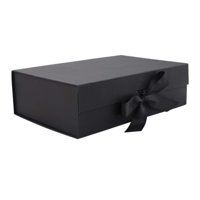 Ioensy - Caja De Regalo Con Cinta Fácil De Montar Reutilizable Para Cajas De Cupcakes De Recuerdo Negro