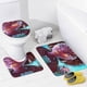thumbnail image 4 of Kizazi Moto Generación Fuego-theme 4-Piece Shower Curtain Set with Rugs, Waterproof Bathroom Decor Set Includes Bath Mat, U-Shaped Rug, Toilet Lid Cover and Curtain with Hooks, 4 of 6