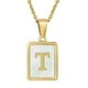 thumbnail image 1 of Collar HESHPAWS Shell Initial Letter A-Z Oro Amarillo 18 in, 1 of 3