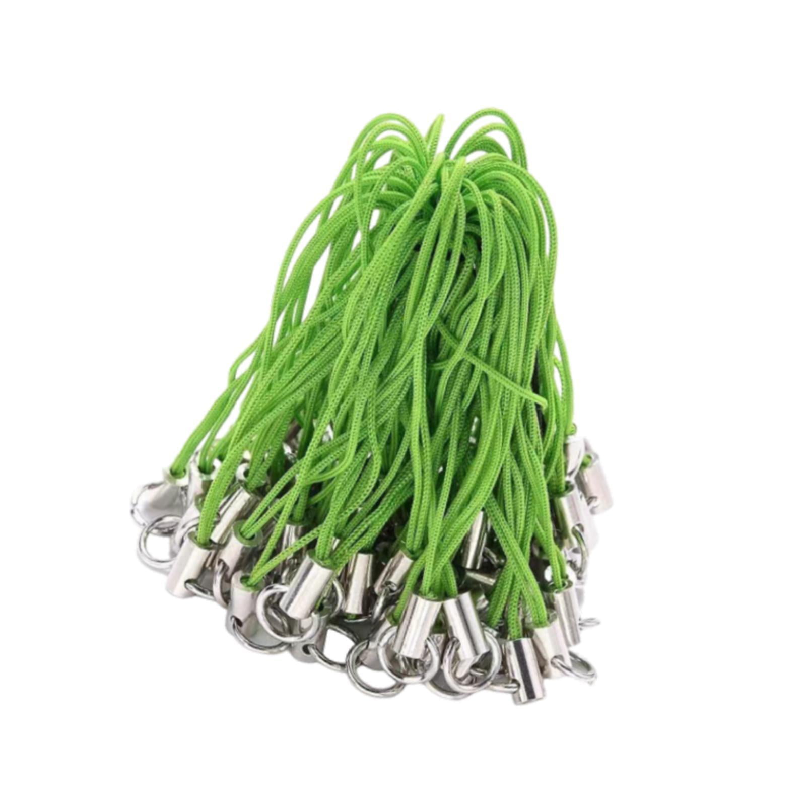Magideal - 100x Cordones Colgantes Para Teléfono Con Forma De Lazo, Suministros Para Manualidades, Correas Colgantes Para La Mano, Cordones Para Teléfono Móvil P Verde