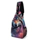 thumbnail image 1 of Lobo Galáctico Riñonera Bandolera con Estampado Integral para Hombres y Mujeres, Bolso Cruzado Gráfico de Tendencia, Mochila de Hombro Streetwear para Ciclismo y Deportes, Riñonera Versátil Casual, 1 of 6