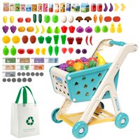 Set De Carrito De Compras Para Niños Jovow Con Comida Simulada Para Niños, Tamaño 3+