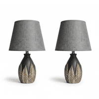 Genérica - Lámpara Velador Mesa Decoración Dormitorio Escritorio Living Minimalista Interior Pack De 2 E27