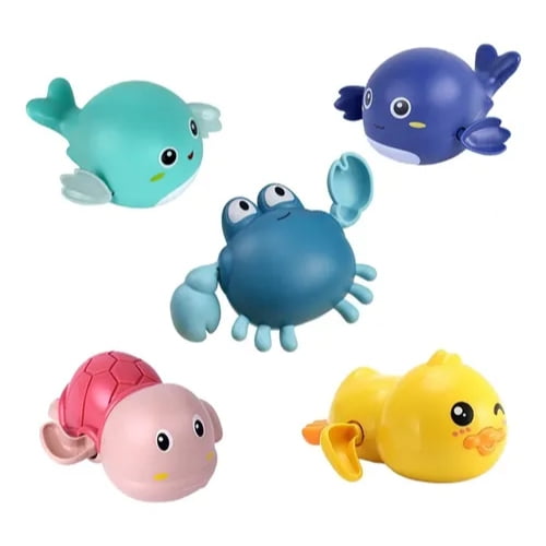 Crusec - Kit 5 Juguetes Para Baño Ducha Bañera Para Bebé Niños