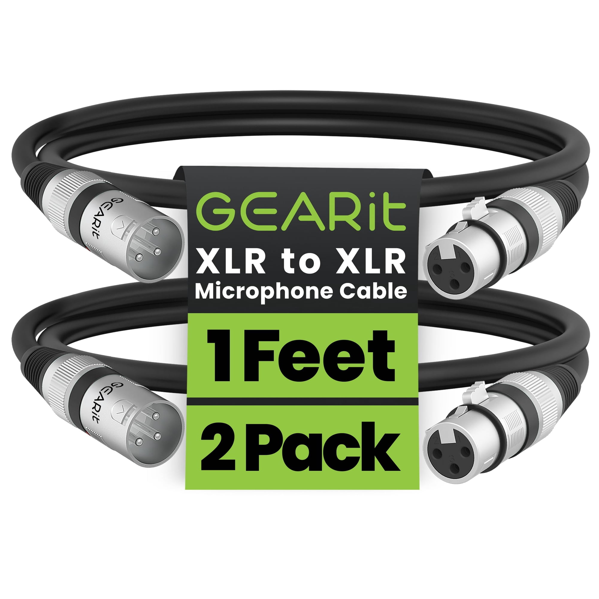 Cables Xlr Gearit Para Micrófono Macho A Hembra, 3 Pines Balanceados