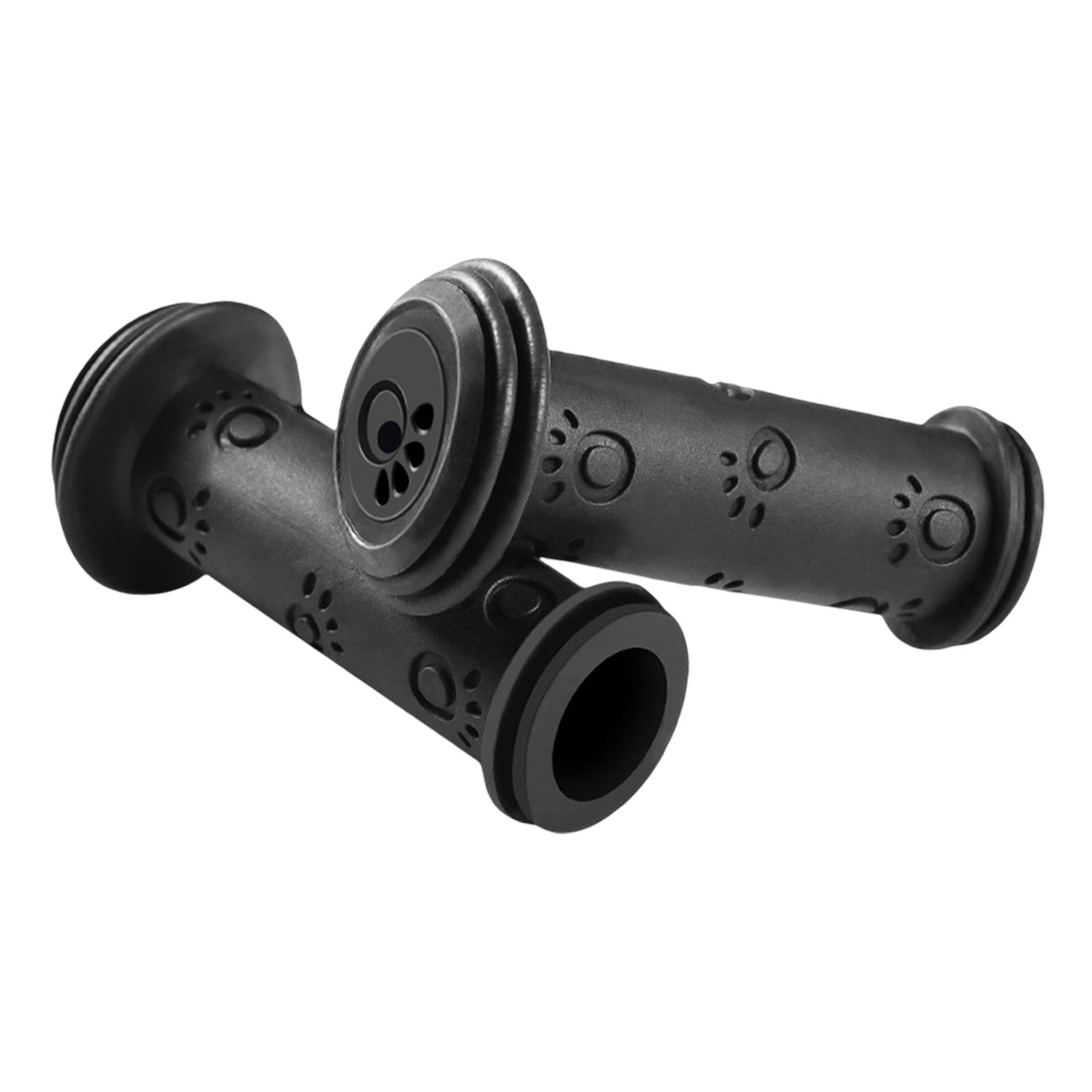 Ioensy - Puños De Manillar De Bicicleta De Goma Cómodos 0.87In Para Niños Bicicleta Niño Niños Negro