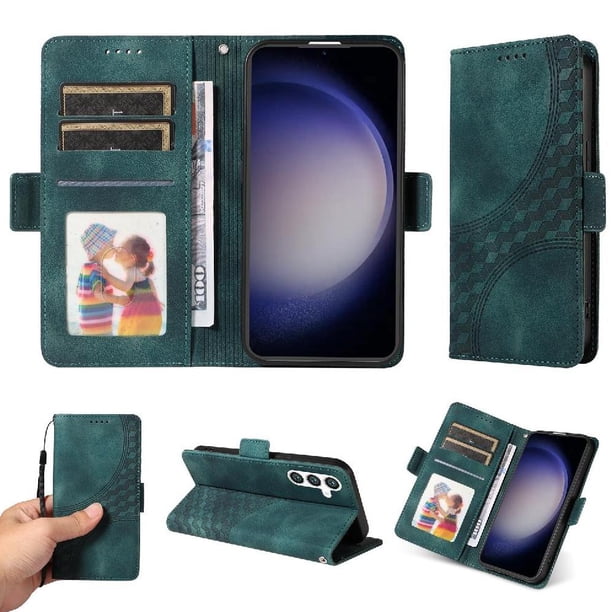Carcasa FOXDOCK Samsung Galaxy S23 FE de cuero PU, diseño acolchado clásico, protección contra caídas y rayones
