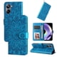 thumbnail image 2 of Funda tipo cartera FOXDOCK para Realme 10 4G , diseño girasol en relieve, cuero PU, cierre magnético, soporte y tarjetero, 2 of 5