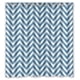 thumbnail image 1 of Cortina de ducha sencilla con diseño de cheurón en zigzag azul y blanco, con ganchos, tamaño 66 x 72 pulgadas, 1 of 3