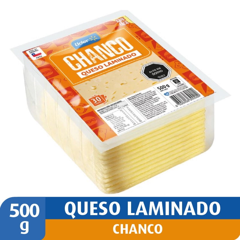 Queso Chanco Laminado 500 g Lider