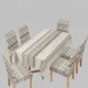 thumbnail image 3 of Mantel De Lino Impermeable Con Borlas Incluye Fundas Silla Tf - Blanco - Geometric, 3 of 3