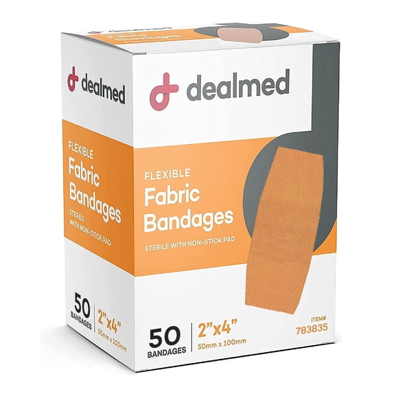 Curitas Dealmed 5 cm × 10 cm – 50 unidades sin adherencia