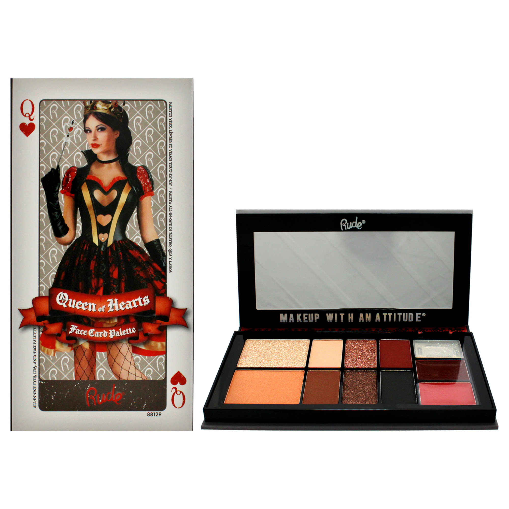 Paleta De Sombras Rude Cosmetics Queen Of Hearts 15Ml