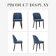 thumbnail image 5 of Silla COLAMY juego de 4, azul, tapizada con patas de madera, 5 of 7