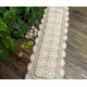 thumbnail image 5 of Caminero de mesa rectangular Damanni 40x140 cm Beige de algodón con encaje de crochet, 5 of 6