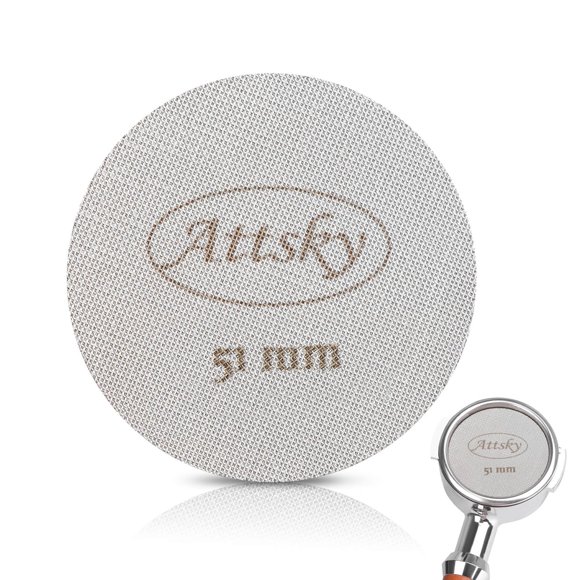 Pantalla Espresso Puck Attsky de 51 mm de acero inoxidable 316