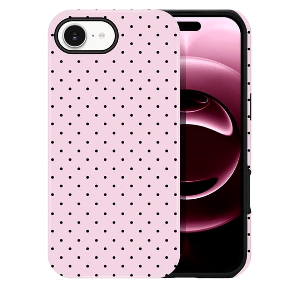 Funda DuiDuiQ para iPhone 16e/17e de 6.1" con lunares rosas
